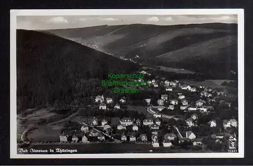 128408 AK Bad Ilmenau Thüringen Luftbild Fliegeraufnahme Fotokarte um 1935