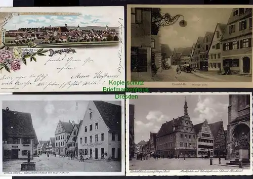 121258 7 AK Dinkelsbühl Litho um 1900 Nördlingerstrasse mit Progymnasium Markt D