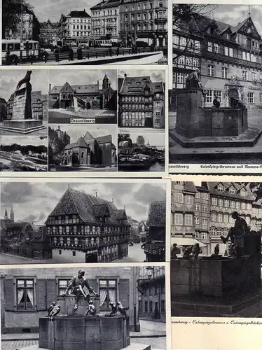 110422 6 AK Braunschweig Alte Waage Hafen Gildehaus Dom Weihestätte Mumme Haus E