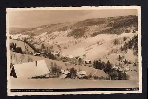 110740 AK Hammer im schönen Kressenbachtal Fotokarte um 1939 Winterbild Schnee