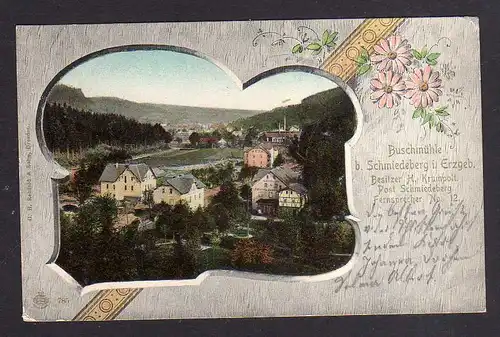 110565 AK Schmiedeberg Erzgebirge Buschmühle 1904 Gasthaus Restaurant