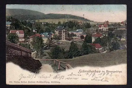110395 AK Schreiberhau Riesengebirge 1902 gestempelt Schneekoppe