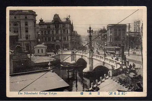 110770 AK Tokio Tokyo Japan The Nihonbashi Bridge Brücke um 1915