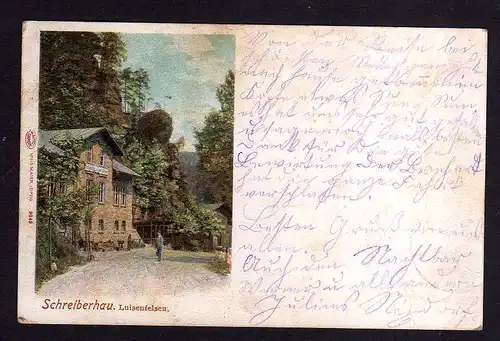 110094 AK Schreiberhau Louisenfelsen 1905 Gasthaus Altkemnitz