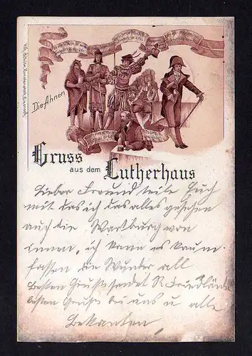 110071 AK Eisenach Litho Lutherhaus 1904 Die Ahnen