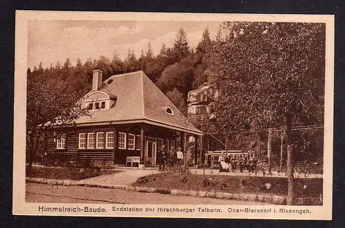 110058 AK Ober Giersdorf Riesengebirge Endstation Hirschberger Talbahn Himmelrei