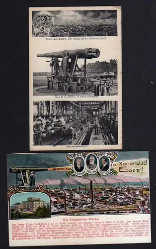 107061 AK Essen um 1915 Krupp Kanonenwerkstatt Verschwindlafette