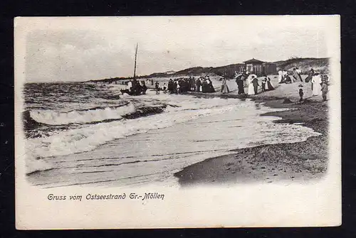 107223 AK Grossmöllen Groß Möllen Großmöllen Ostseestrand Strandhaus 1907