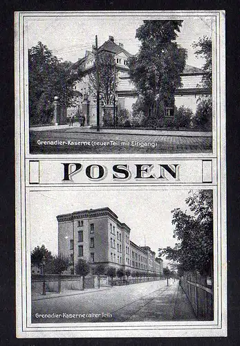 107517 AK Posen 1917 Grenadier Kaserne neuer - alter Teil Feldpost