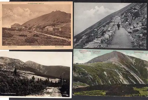 107732 8 AK Riesengebirge Jubiläumsweg Schneekoppe 1909 Brunnberg Schlesierhaus