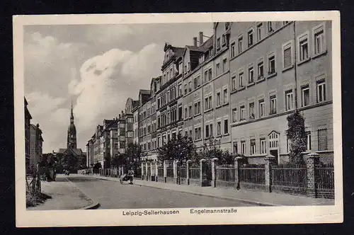 108073 AK Leipzg Sellershausen Engelmannstraße Kirche um 1925