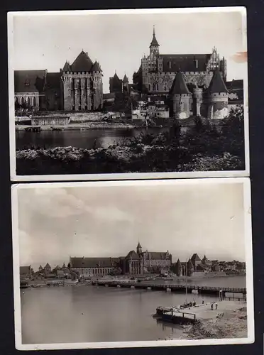 107034 2 AK Marienburg Westpr. Schloss Deutscher Ritterorden 1934 1933 Fotokarte