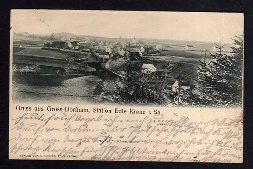 106956 AK Gross Dorfhain Station Edle Krone 1903