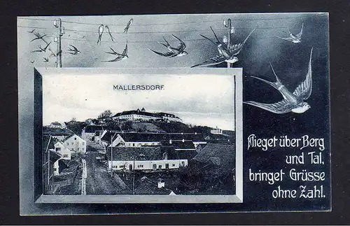 106293 AK Mallersdorf Pfaffenberg 1907 Ortsansicht mit Kloster Franziskanerinnen