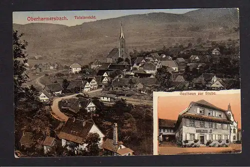 106734 AK Oberharmersbach Gasthaus zur Stube Kirche um 1920