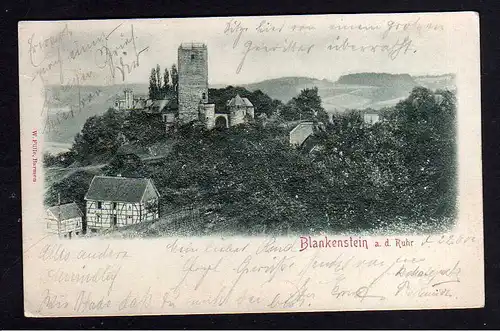 105693 AK Blankenstein Ruhr Hattingen Relief Postkarte 1902 Hotel Petring