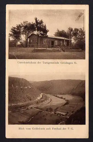 104142 AK Geislingen an der Steige Unterkunftshaus der Turngemeinde Freibad