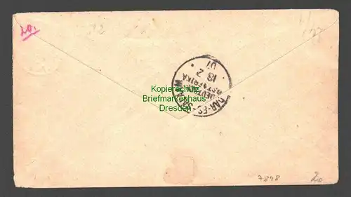 B7848 Deutsch Ostafrika DOA Brief Lindi 1907 Dar-Es-Salaam nach Weimar