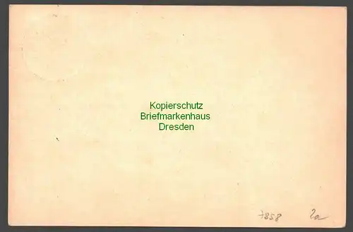 B7858 Deutsch Ostafrika DOA Ganzsache Muhesa 30.9.01 nach Wilhelmsthal