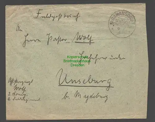 B7765 Deutsch Südwestafrika Feldpostbrief Ramansdrift 1906 nach Unseburg