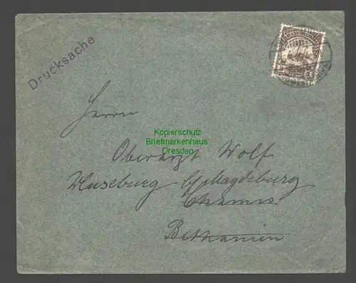 B7771 Deutsch Südwestafrika Drucksache 1909 Reklame Schulze Swakopmund Unseburg