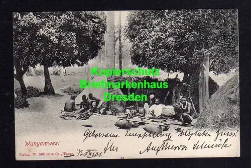 116273 AK Deutsch Ostafrika Tanga 1905 Verlag W. Müller & Co. Wanyamwezi