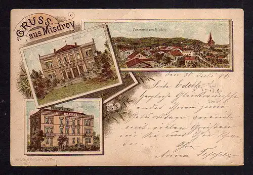 97935 AK Litho Misdroy 1896 Vorläufer Kurhaus Hotel Fritz Reinke Miedzyzdroje