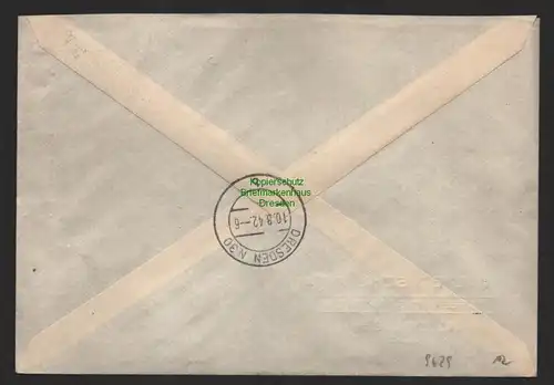 B9629 R-Brief Gebr. Hörmann A.-G. Nordhausen 1 e Walter Schlicht  1942 Kaffee