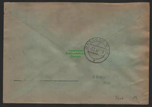 B9606 R-Brief Gebr. Hörmann A.-G. Neisse 1 J. Sandmann Honigkuchenfabrik  1942