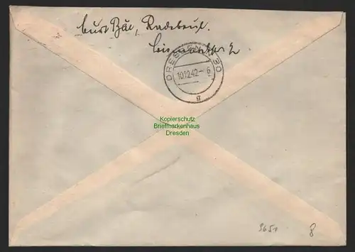 B9651 R-Brief Gebr. Hörmann A.-G. Radebeul 1 d  1942