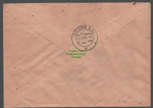 B9415 R-Brief Gebr. Hörmann A.-G. Hamburg 12 r 340 1943