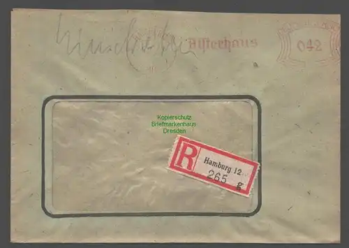 B9411 R-Brief Gebr. Hörmann A.-G. Hamburg 12 g 265 1943