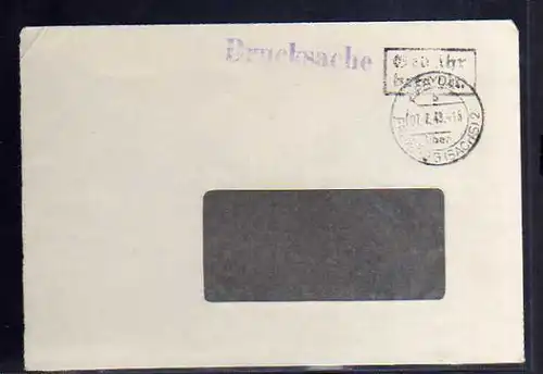 B709 SBZ Briefvorderseite Drucksache Gebühr bezahlt 1948 Sayda über Freiberg Sac
