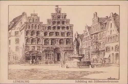 170849 AK Lüneburg 1925 Schütting Sülfmeisterbrunnen