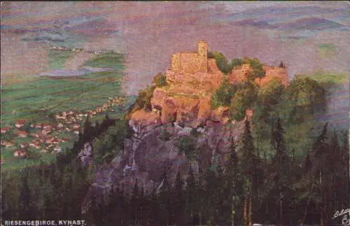 170844 AK Riesengebirge Kynast Künstlerkarte um 1920