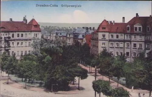 170823 AK Dresden Cotta Grillparzerplatz um 1920