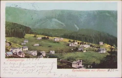 170822 AK Riesengebirge 1903 Spindelmühle Spindlermühle mit planur