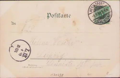 170738 AK Klosterlausnitz Litho 1896
