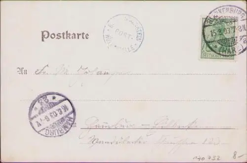 170732 AK Burgruine Regenstein Harz 1903 Raubgraf Albrecht von Reinstein