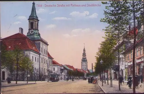 170731 AK Tilsit Ostpreussen 1915 Sowetsk Deutsche Straße