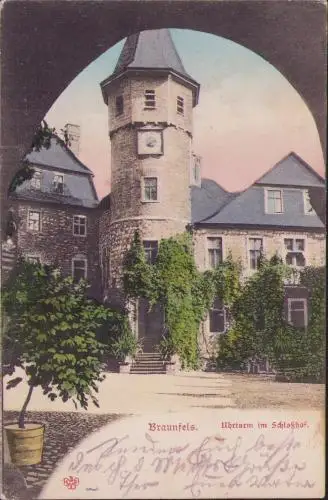 170720 AK Braunfels Uhrturm um 1900