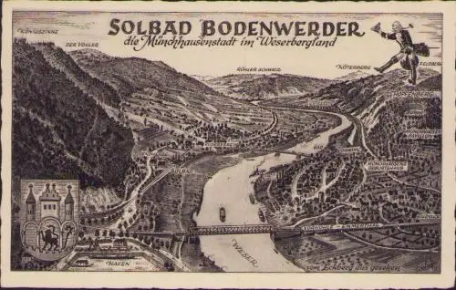 170712 AK Solbad Bodenwerder 1952 Münchhausen