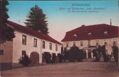 170693 AK Wilhelmsthal Hotel Restaurant zum Auerhahn Eisenach 1914