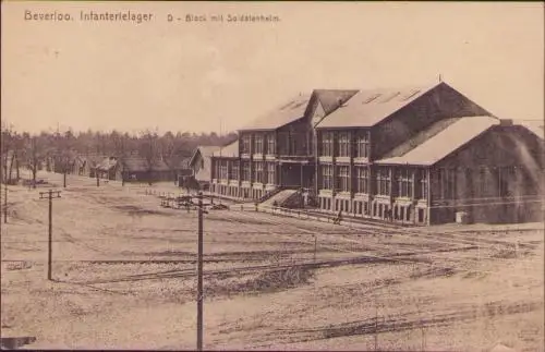 170667 AK Beverloo Beringen um 1915 Feldpost Infanterielager Soldatenheim