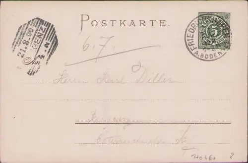 170661 AK Friedrichshafen Strandpartie Litho 1900 Künstlerkarte K. Fuchs