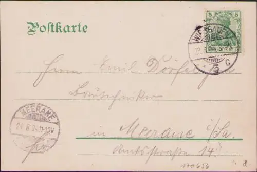 170656 AK Wiesbaden Paulinenschlösschen 1904