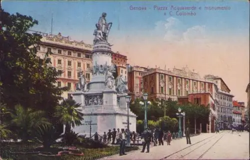 170644 AK Genova Genua Piazza 1924