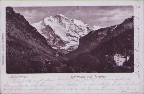 170623 AK Interlaken 1902 Höhematte Jungfrau