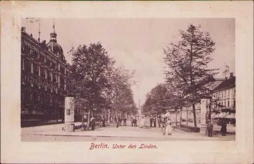 170569 AK Berlin Unter den Linden 1909