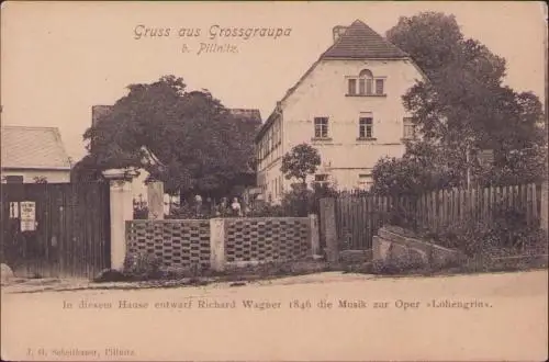 170537 AK Grossgraupa bei Pirna um 1905 Richard Wagner